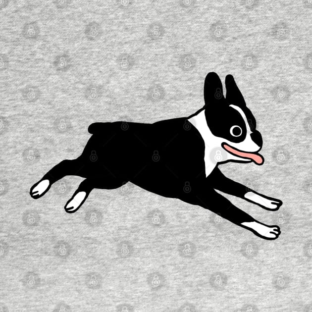 Boston Terrier | Cute Black and White Cartoon Dog by Coffee Squirrel